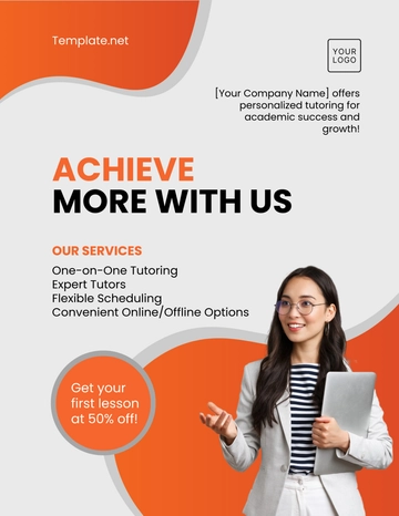 Free Private Tutoring Tuition Flyer Template to Edit Online