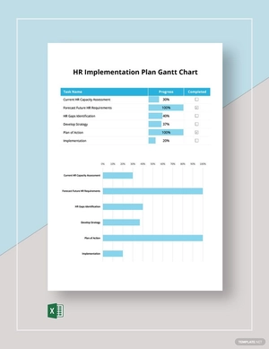 HR Implementation Plan Gantt Chart Template