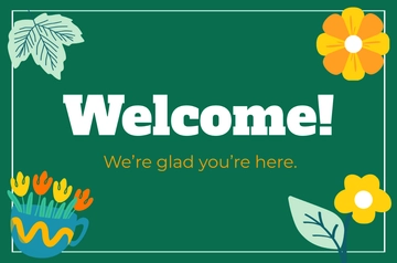 Free Welcome Banner Template to Edit Online