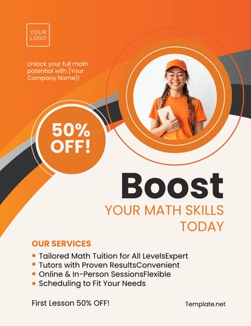 Free Math Tuition Flyer Template to Edit Online