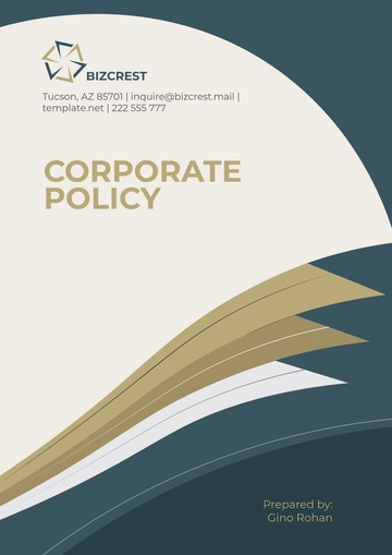 Free Corporate Policy Template to Edit Online