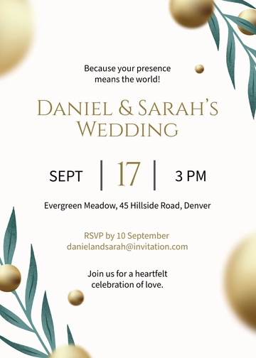Free Personalized Elegant Invitation Template to Edit Online