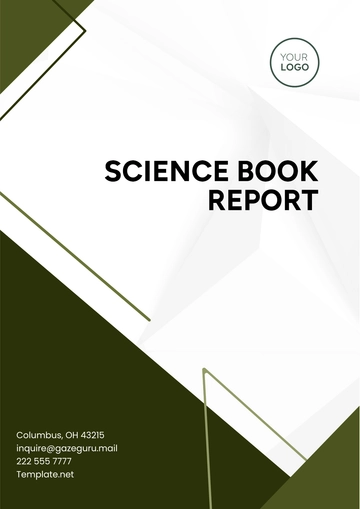 Free Science Book Report Template to Edit Online