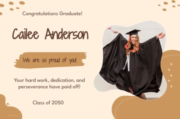 Free Aesthetic Graduation Banner Template to Edit Online