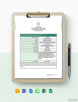 Blank Work From Home Quotation Template