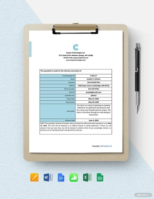 Simple Work From Home Quotation Template