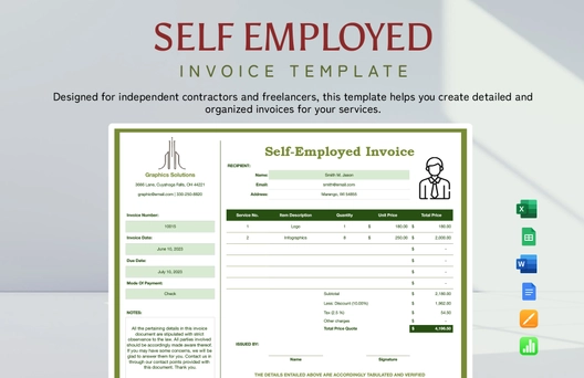 Self-Employed Invoice Template