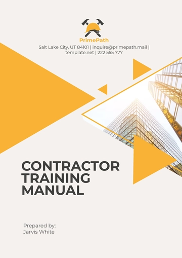 Free Contractor Training Manual Template to Edit Online