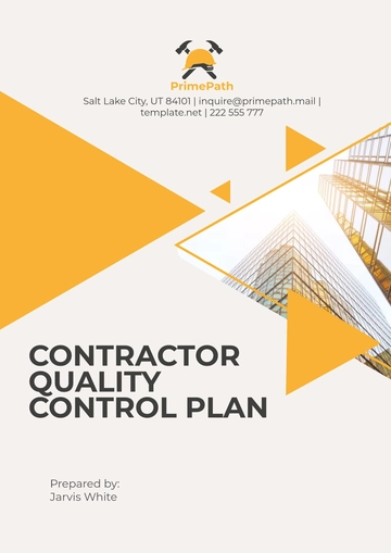 Free Contractor Quality Control Plan Template to Edit Online