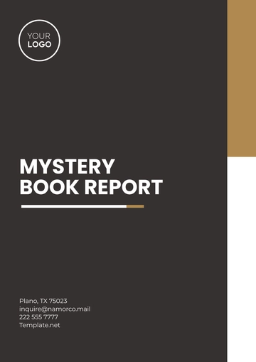 Free Mystery Book Report Template to Edit Online