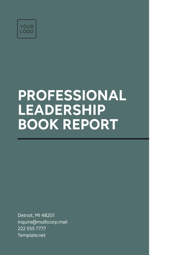 Free Professional Leadership Book Report Template to Edit Online
