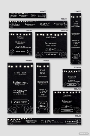 Retirement Party Banner Template