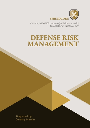 Free Defense Risk Management Template to Edit Online