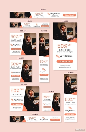 Airlines Banner Design Template