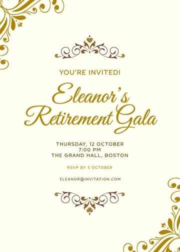 Free Classic Elegant Invitation Template to Edit Online