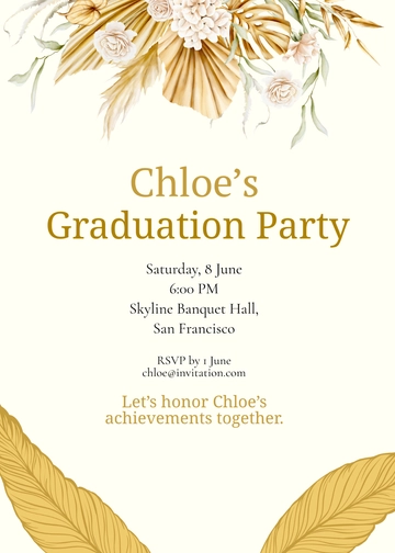 Free Modern Elegant Invitation Template to Edit Online