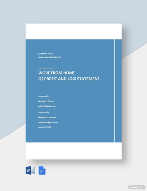 Basic Work From Home Statement Template