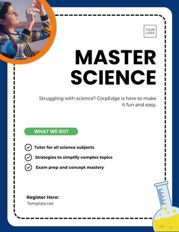 Free Science Tutor Tuition Flyer Template to Edit Online