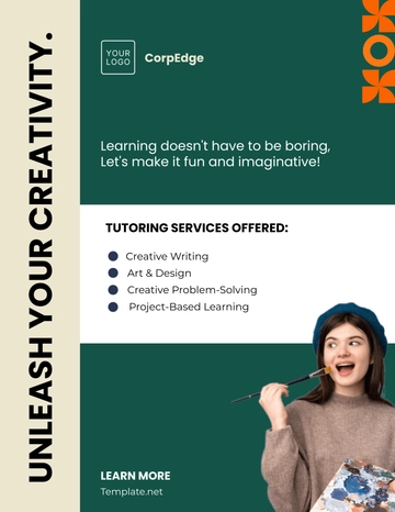 Free Creative Tuition Flyer Design Template to Edit Online