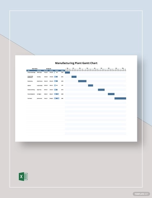 Manufacturing Plant Gantt Chart Template