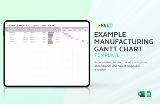 Example Manufacturing Gantt Chart Template