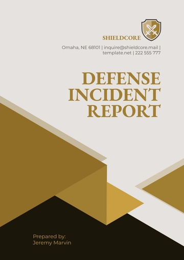 Free Defense Incident Report Template to Edit Online