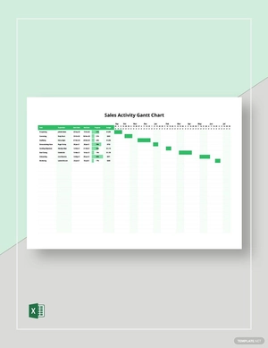 Sales Activity Gantt Chart Template