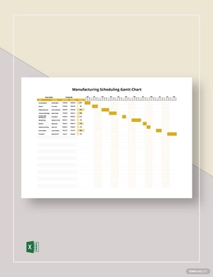 Manufacturing Scheduling Gantt Chart Template