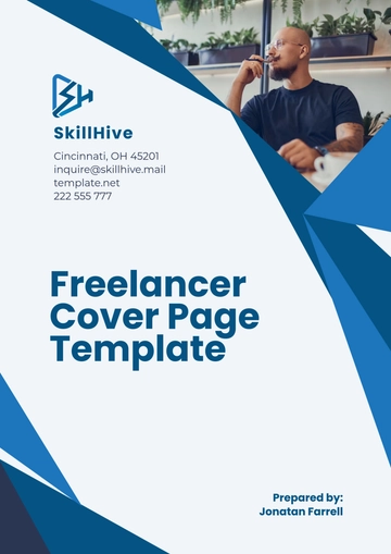 Free Freelancer Cover Page Template to Edit Online