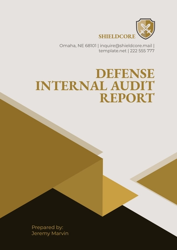 Free Defense Internal Audit Report Template to Edit Online