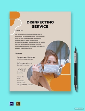 Coronavirus Disinfecting Service Business Flyer Template
