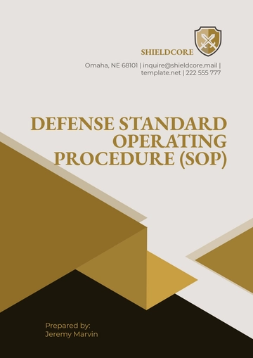 Free Defense SOP Template to Edit Online