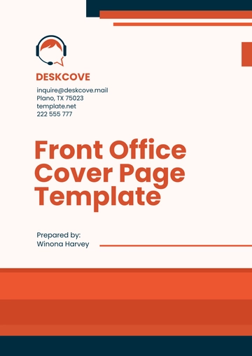 Free Front Office Cover Page Template to Edit Online
