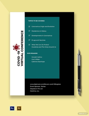 COVID-19 Virtual Conference Flyer Template