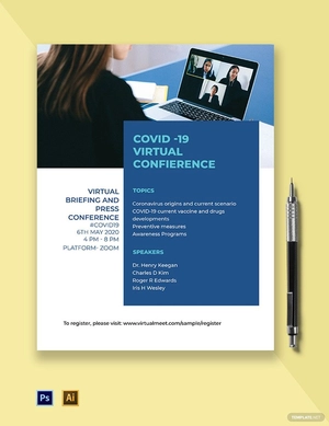 Coronavirus COVID-19 Conference Flyer Template