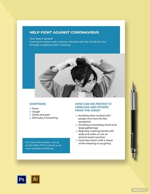 Fight Against Coronavirus Flyer Template