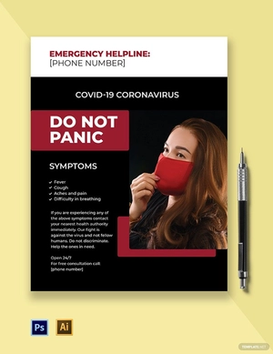 Coronavirus COVID-19 Helpline Flyer Template