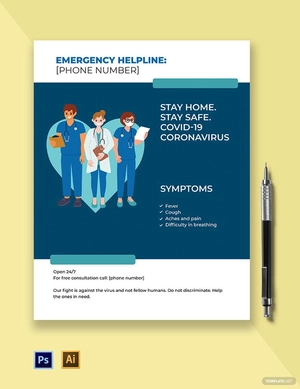 COVID-19 Coronavirus Medical Campaign Flyer Template