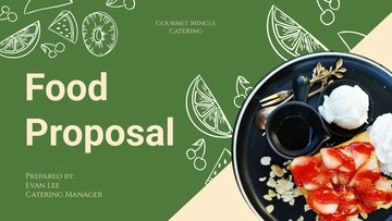 Free Food Proposal Presentation Template to Edit Online