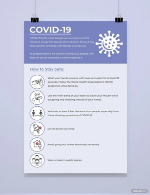 Simple Coronavirus COVID-19 Poster Template
