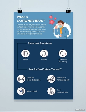 Modern Coronavirus COVID-19 Poster Template