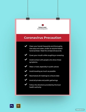 Temporarily Closed Coronavirus Presentation Poster Template