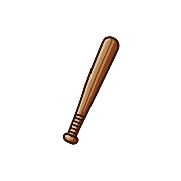 Free Wooden Baseball Bat Clipart to Edit Online