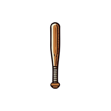 Free Vintage Baseball Bat Clipart to Edit Online
