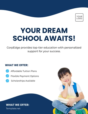 Free School Admission Tuition Flyer Template to Edit Online
