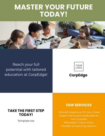 Free Editable Tuition Flyer Template to Edit Online