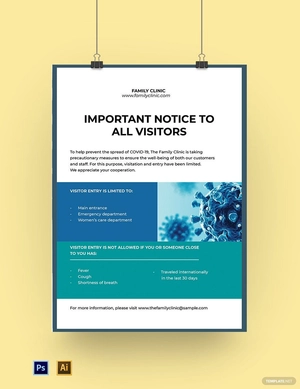 Coronavirus COVID-19 Entry Restricted Poster Template
