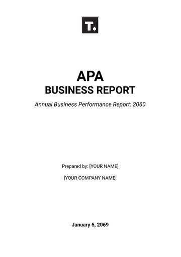 Free APA Simple Business Report Template to Edit Online