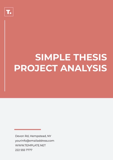 Free Simple Thesis Project Analysis Template to Edit Online