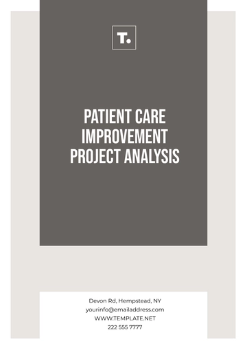Free Patient Care Improvement Project Analysis Template to Edit Online
